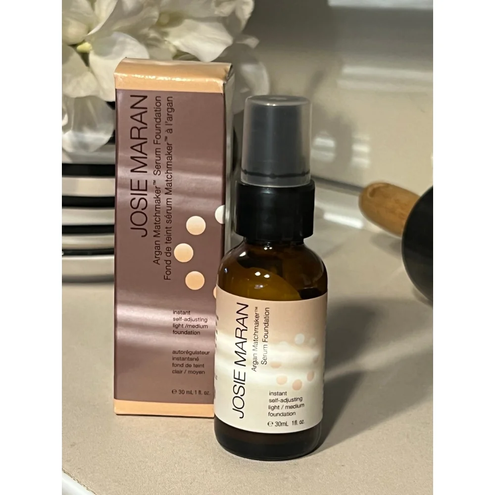 LAST ONE! JOSIE MARAN Argan Matchmaker Serum Adjusting Foundation Light Medium